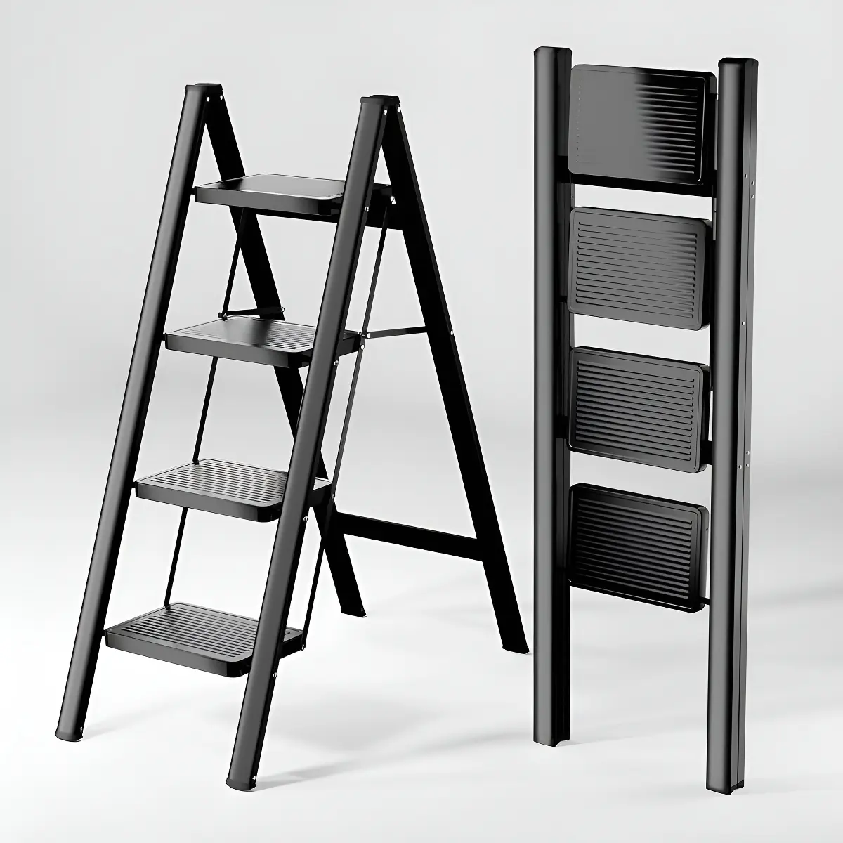 Escalera Plegable 4 Pasos Resistente - Imagen 2