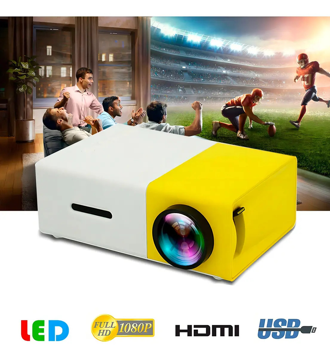 MINI PROYECTOR LED YG300 DROPI CUP - Imagen 3