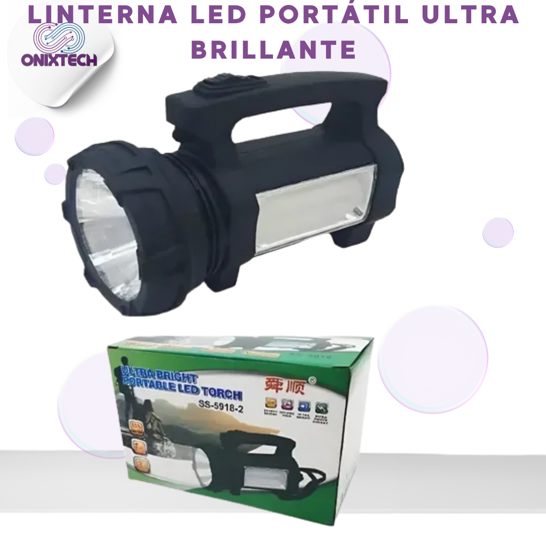 LINTERNA LED PORTÁTIL ULTRA BRILLANTE • - Imagen 1