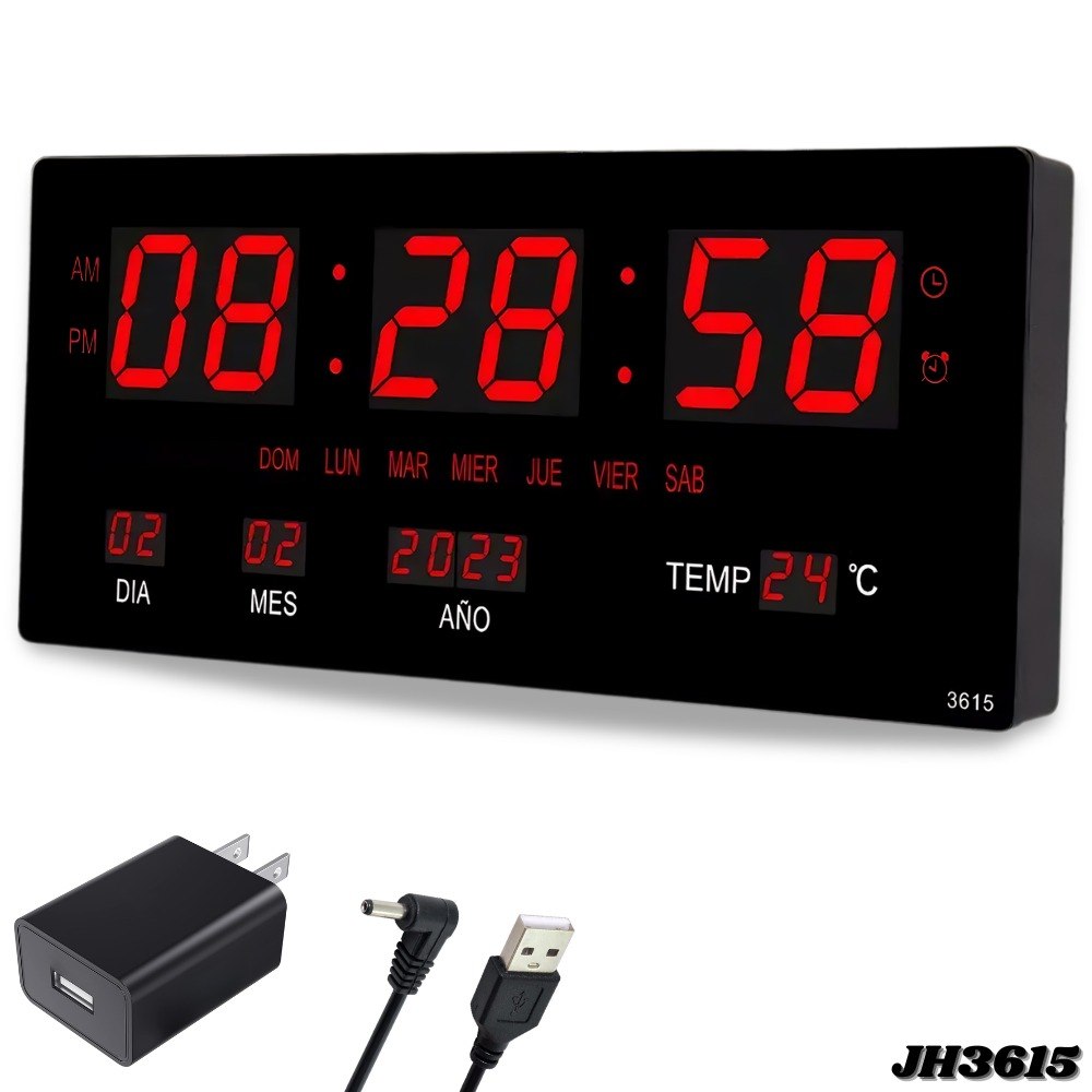 Reloj De Pared Despertador Jh3615 - Imagen 1