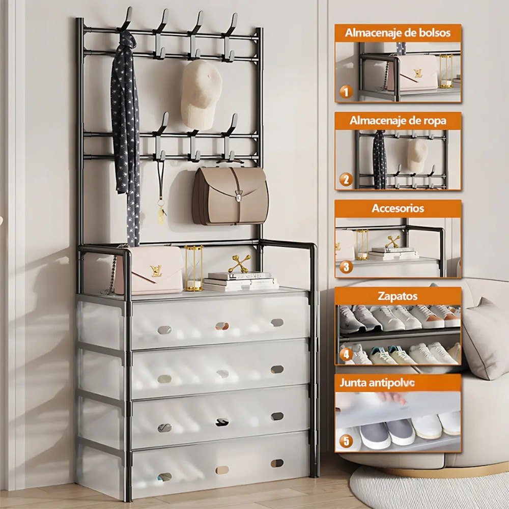 Closet Gabinete Perchero Zapatero V-380 - Imagen 3