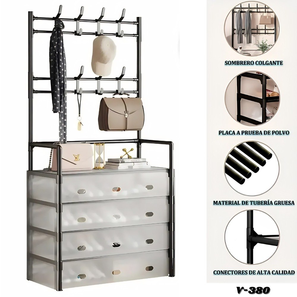 Closet Gabinete Perchero Zapatero V-380 - Imagen 2