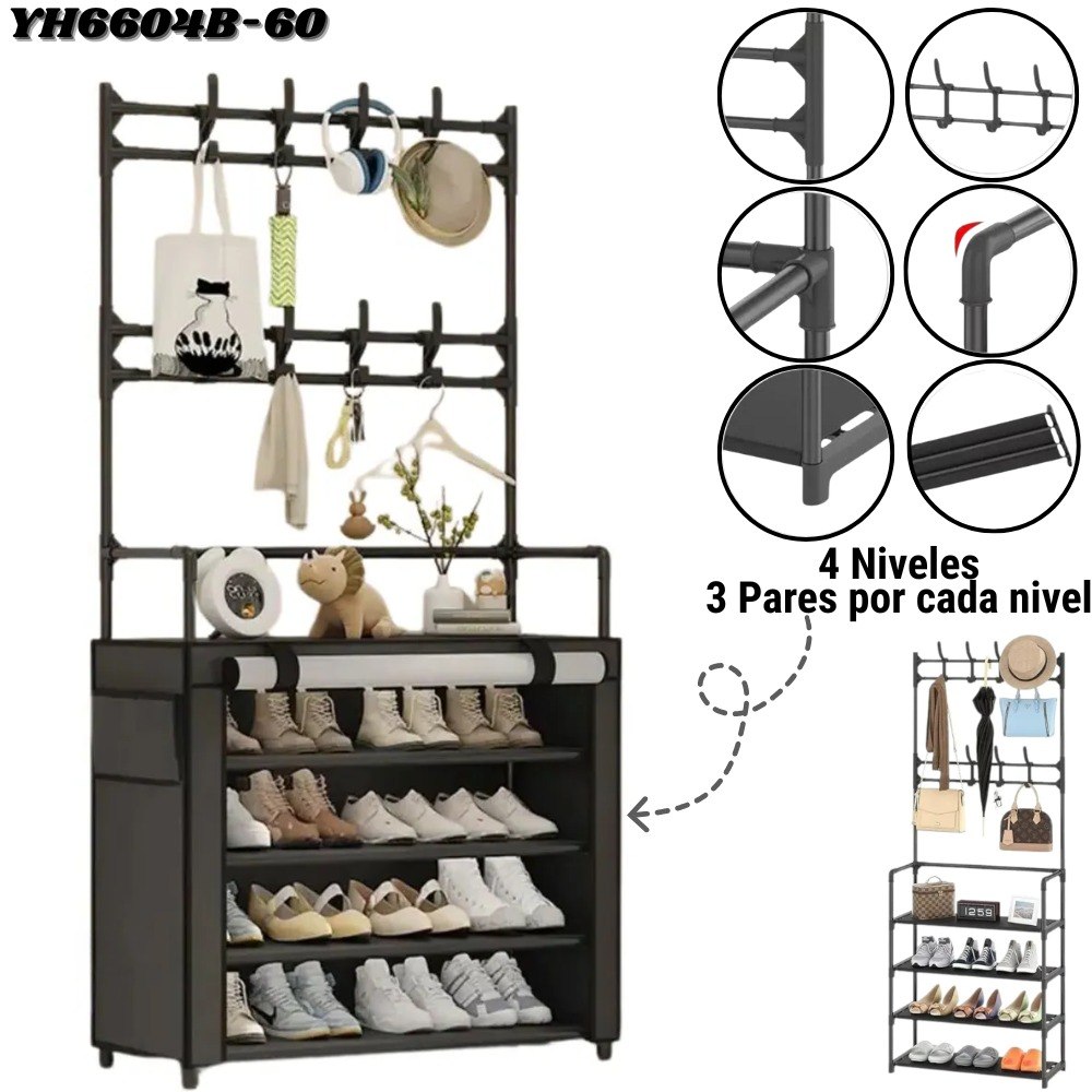 Closet Armario De Tela Zapatero 4 Nivele - Imagen 1
