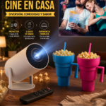 COMBO CINE EN CASA PROYECTOR X2 VASOS