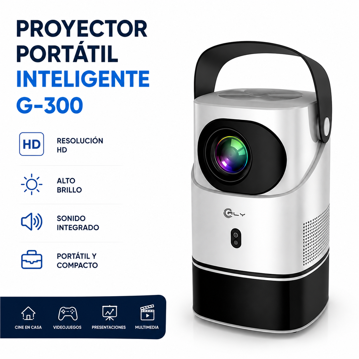 Proyector Portátil Inteligente G-300 - Imagen 6