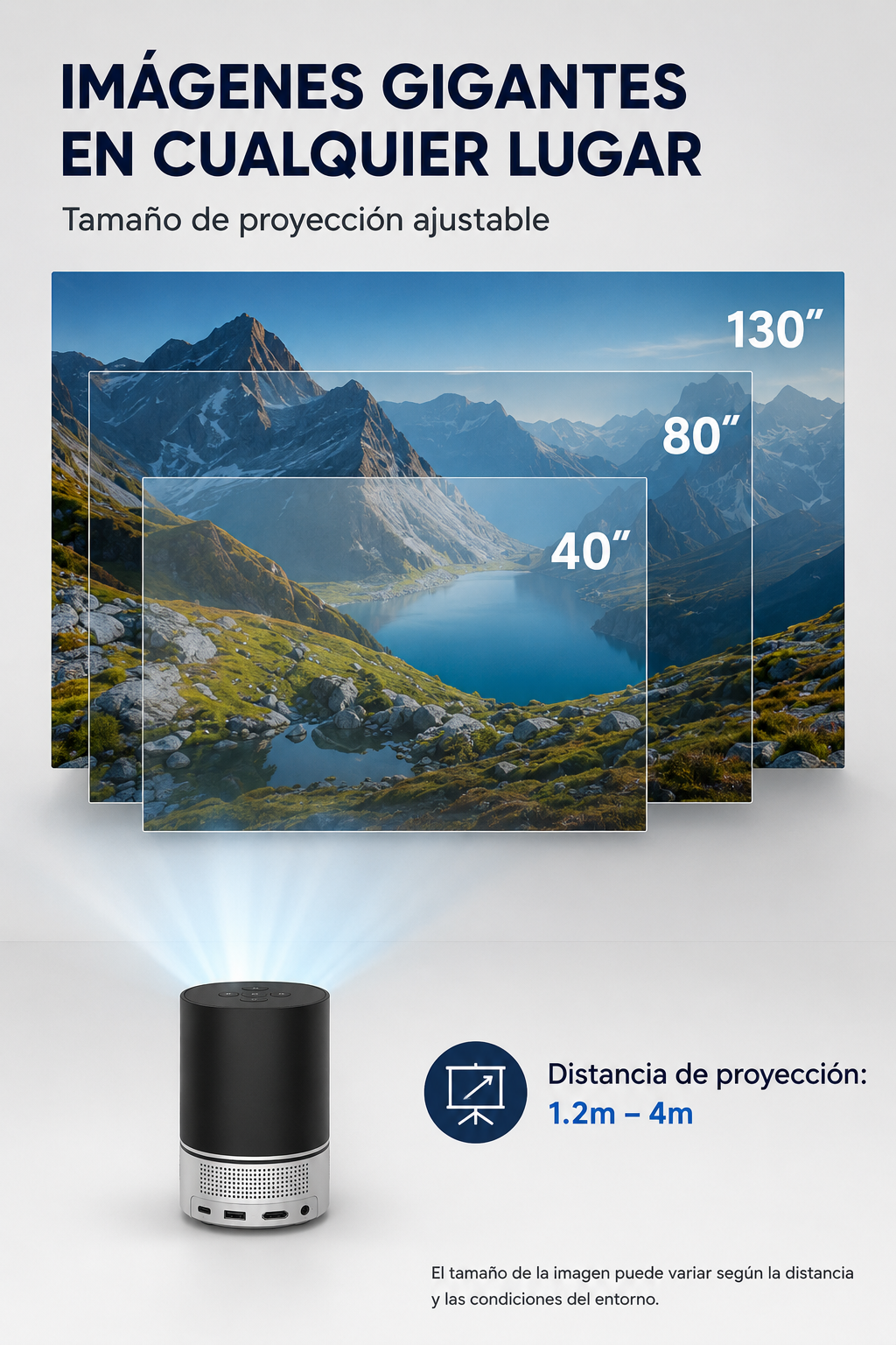 Proyector Portátil Inteligente G-300 - Imagen 2