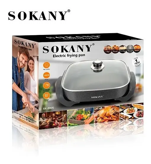 Olla Eléctrica Sokany Frying 🍲🏕️ - Imagen 3