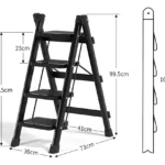 Escalera Plegable 4 Pasos Resistente