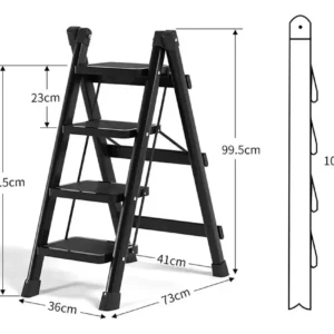Escalera Plegable 4 Pasos Resistente