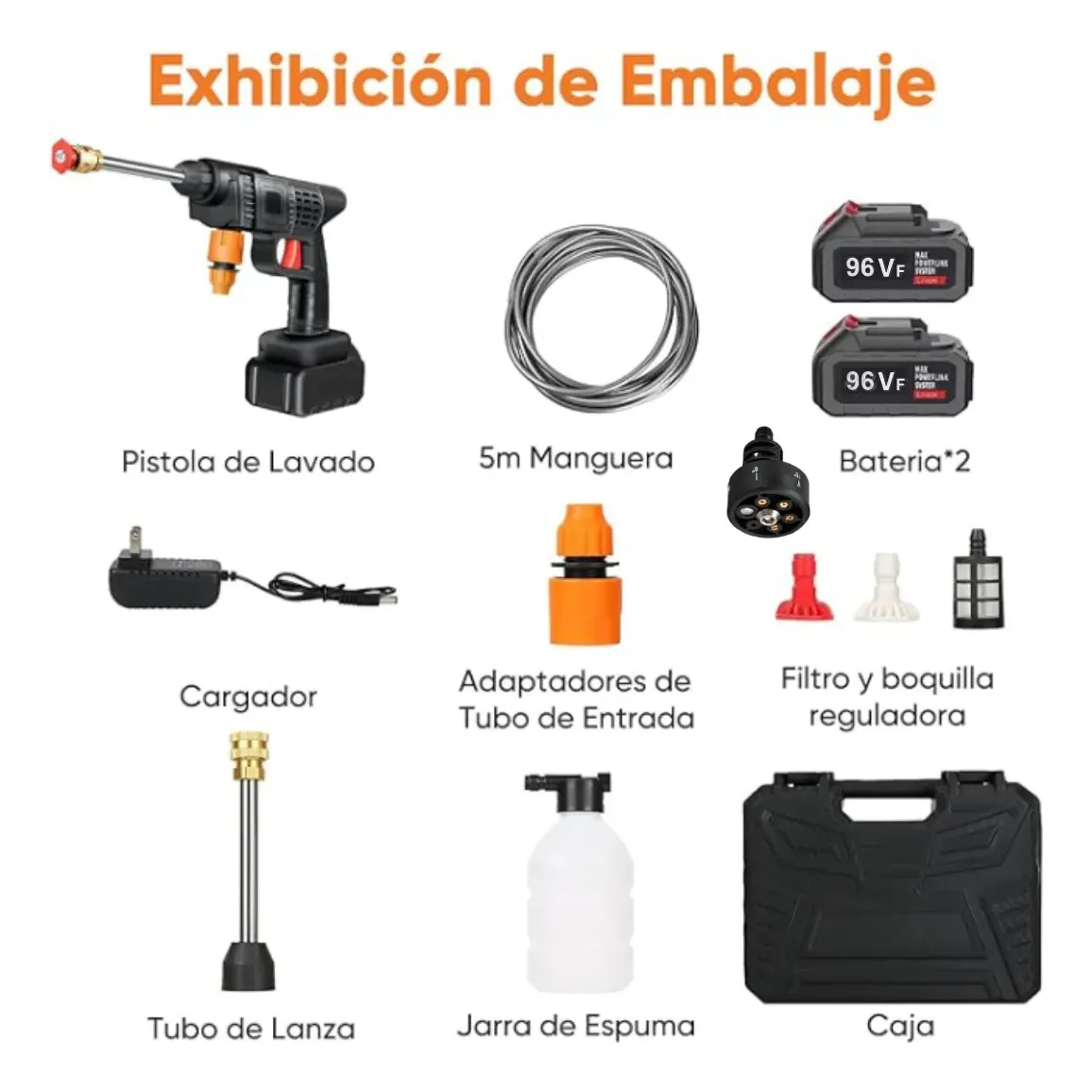 HIDROLAVADORA PORTATIL DOBLE BATERIA - Imagen 3