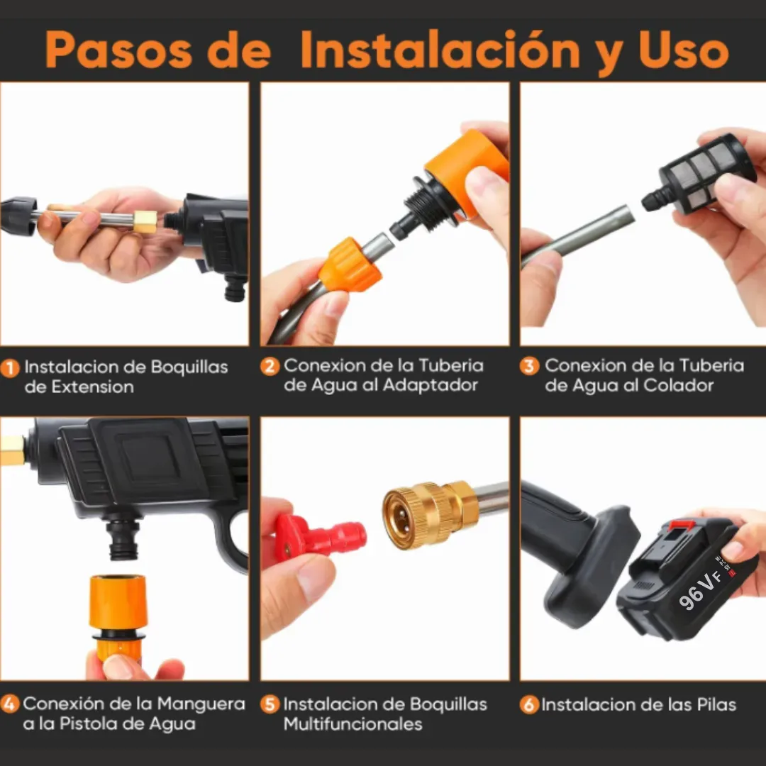 HIDROLAVADORA PORTATIL DOBLE BATERIA - Imagen 2