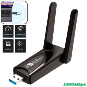 Adaptador Receptor Antena WiFi 1300Mbps