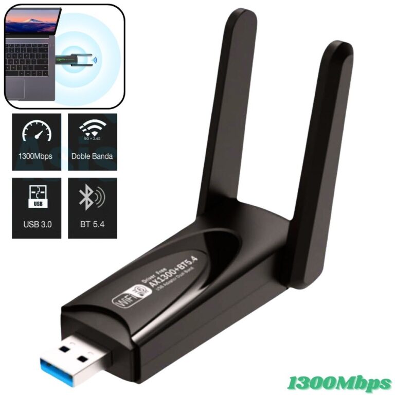 Adaptador Receptor Antena WiFi 1300Mbps