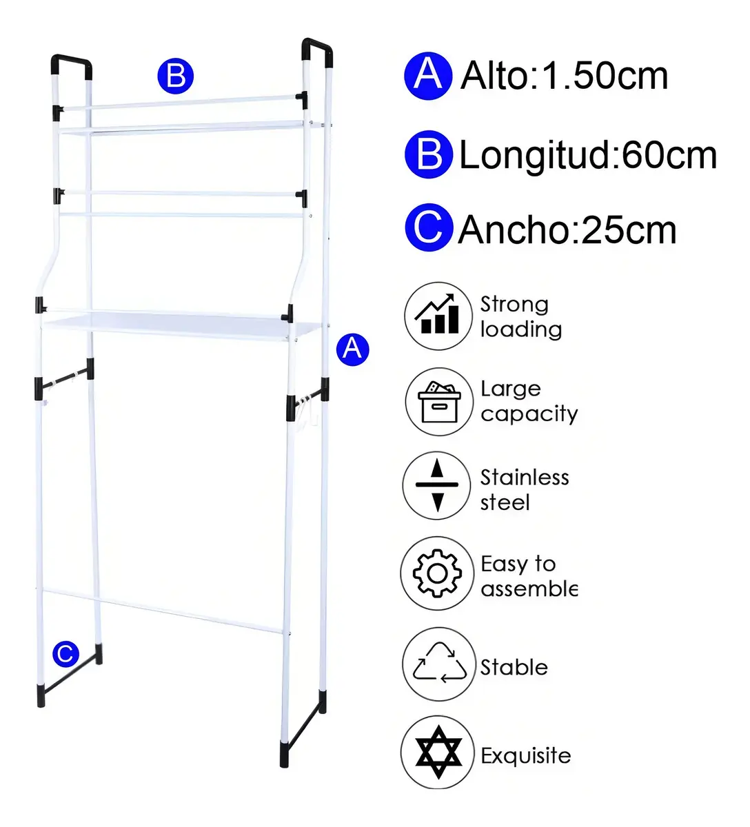 ESTANTE ORGANIZADOR DE LAVADORA 3N - Imagen 4