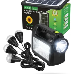 Kit Lámpara Solar + 4 Bombillos