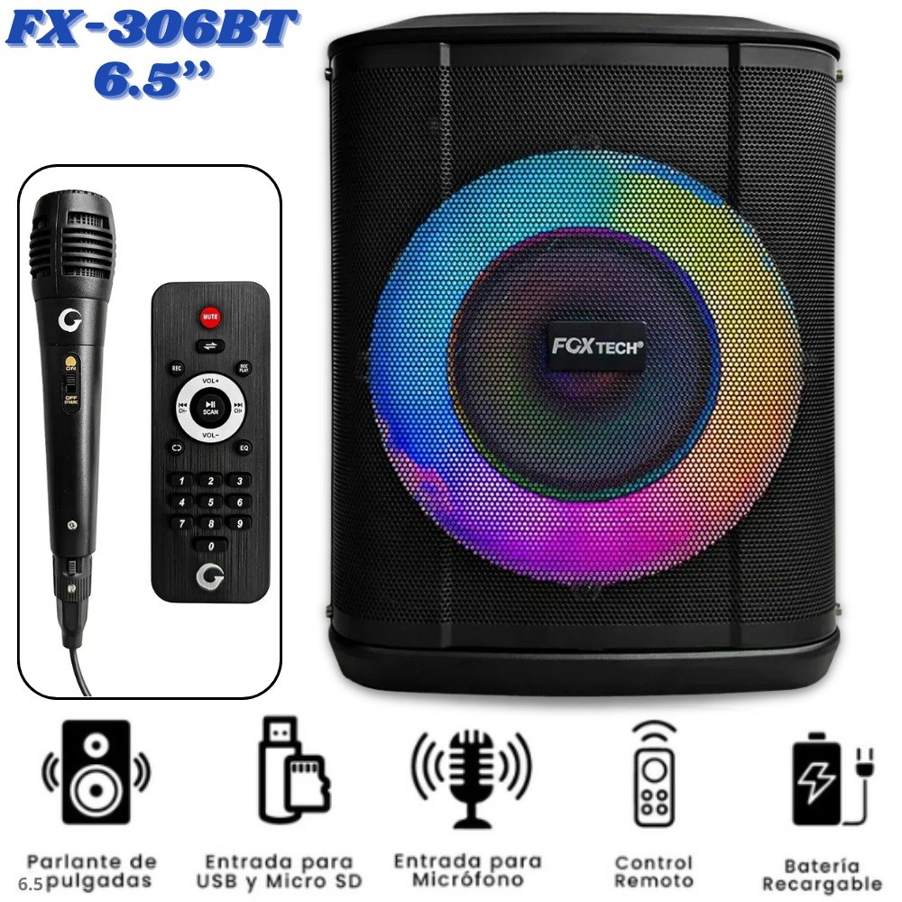 Cabina De Sonido Parlante Fx-306Bt 6.5 P - Imagen 3
