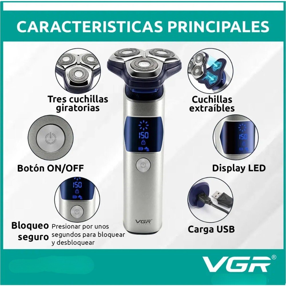 Maquina Rasuradora De Afeitar Vgr V-328 - Imagen 1