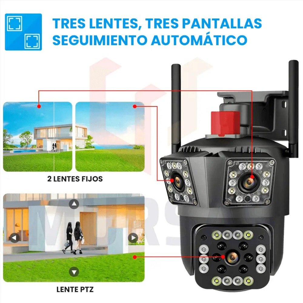 Camara De Seguridad Ip V380 3 Lentes - Imagen 3