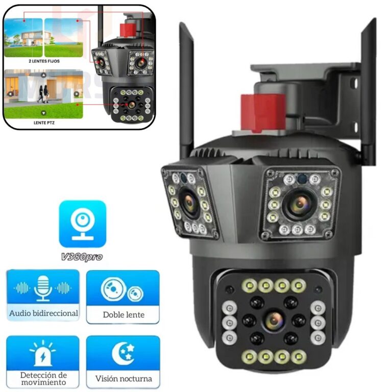 Camara De Seguridad Ip V380 3 Lentes