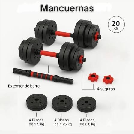 set de mancuernas ajustables 20KL - Imagen 3