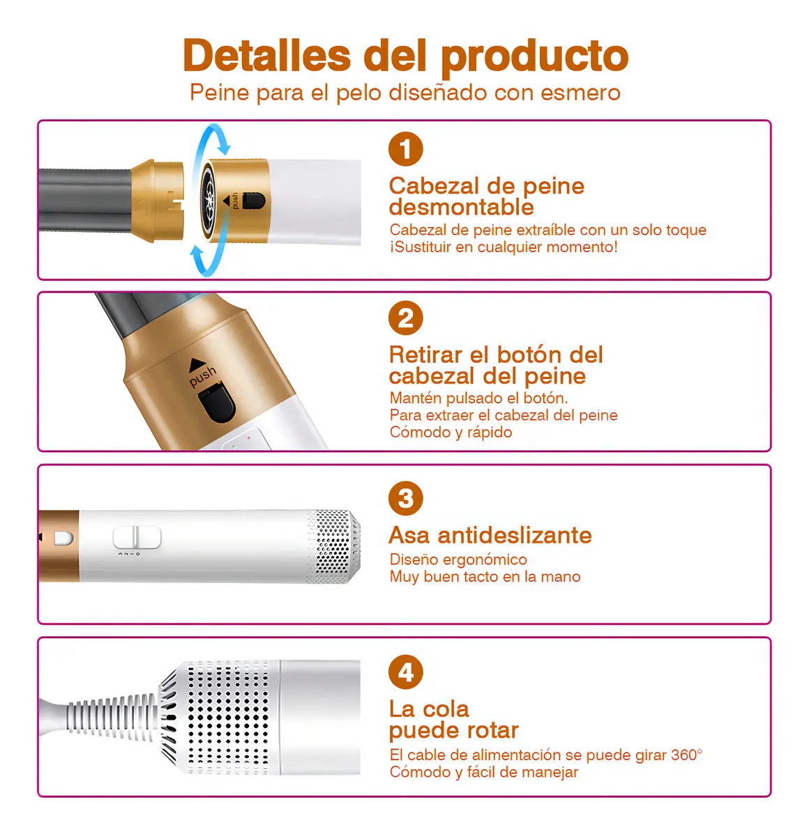 Combo Secador 7 En 1 Pronova Pro-keratin - Imagen 2