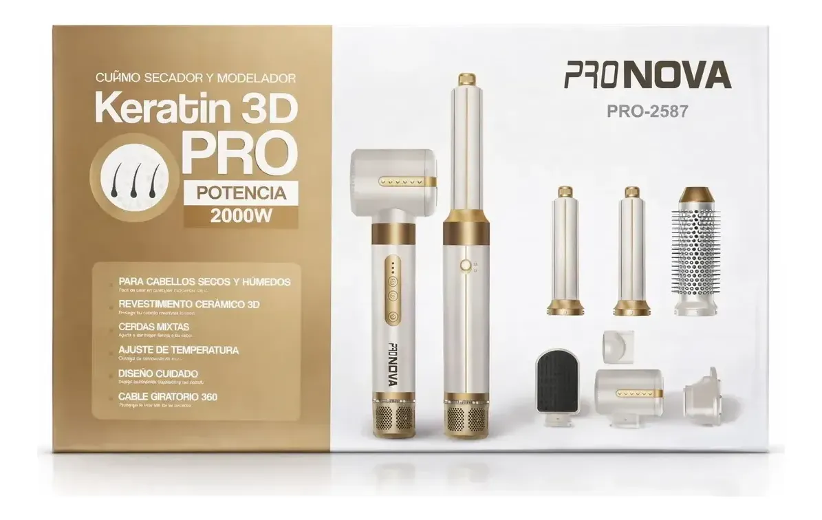 Combo Secador 7 En 1 Pronova Pro-keratin - Imagen 1