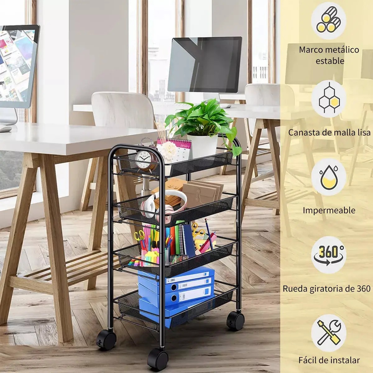 CARRITO ORGANIZADOR 4 NIVELES - Imagen 2