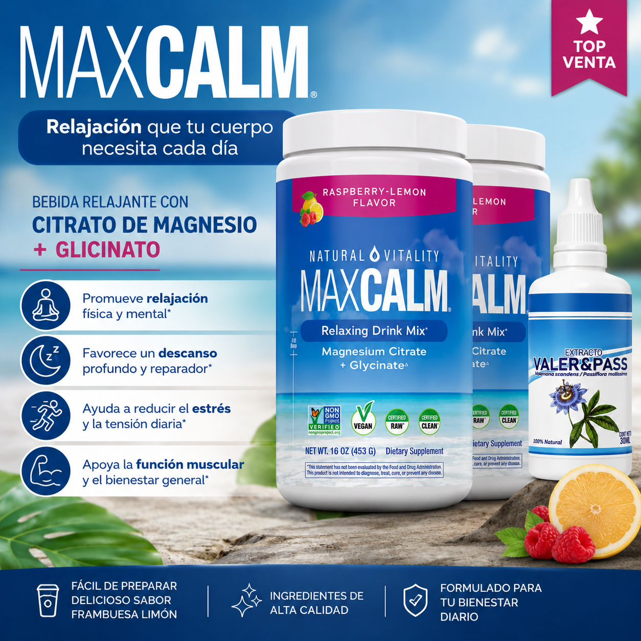 COMBO 2 MAXCALM + VALERIANA (VALER&PASS) - Imagen 2