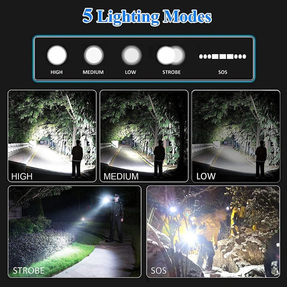 Linterna Tactica Led Recargable Usb X71 - Imagen 2