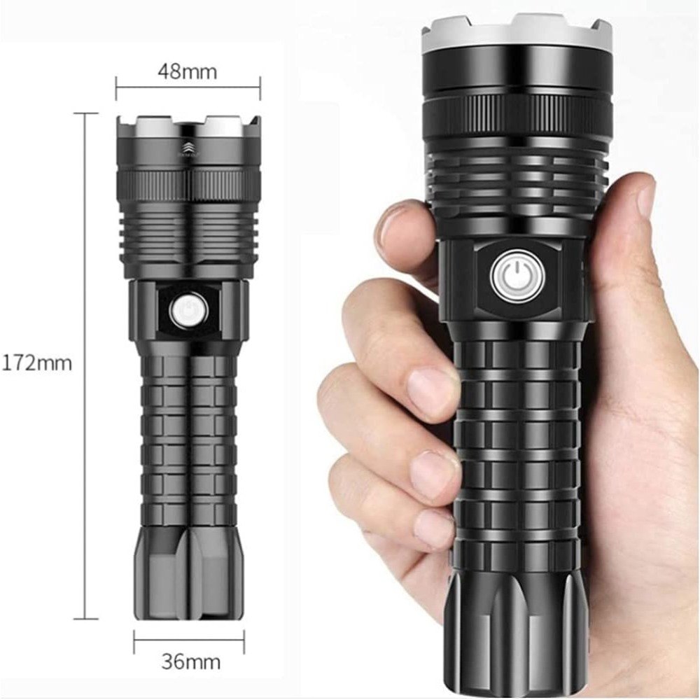 Linterna Tactica Led Recargable Usb A27 - Imagen 2