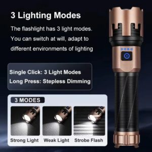 Linterna Tactica Led Recargable Usb A70