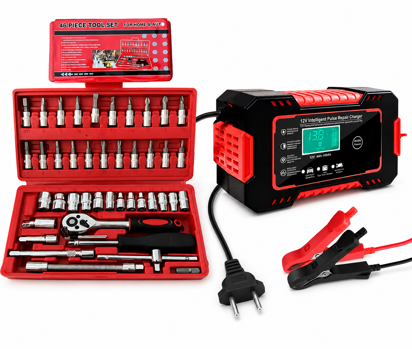 Cargad Bateria Carro Moto 12v+Raches X46 - Imagen 3