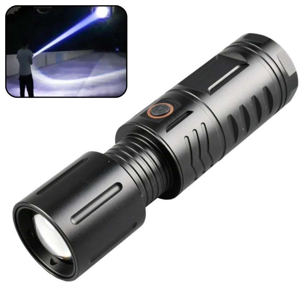 Linterna Tactica Led Recargable Usb Zoom - Imagen 2
