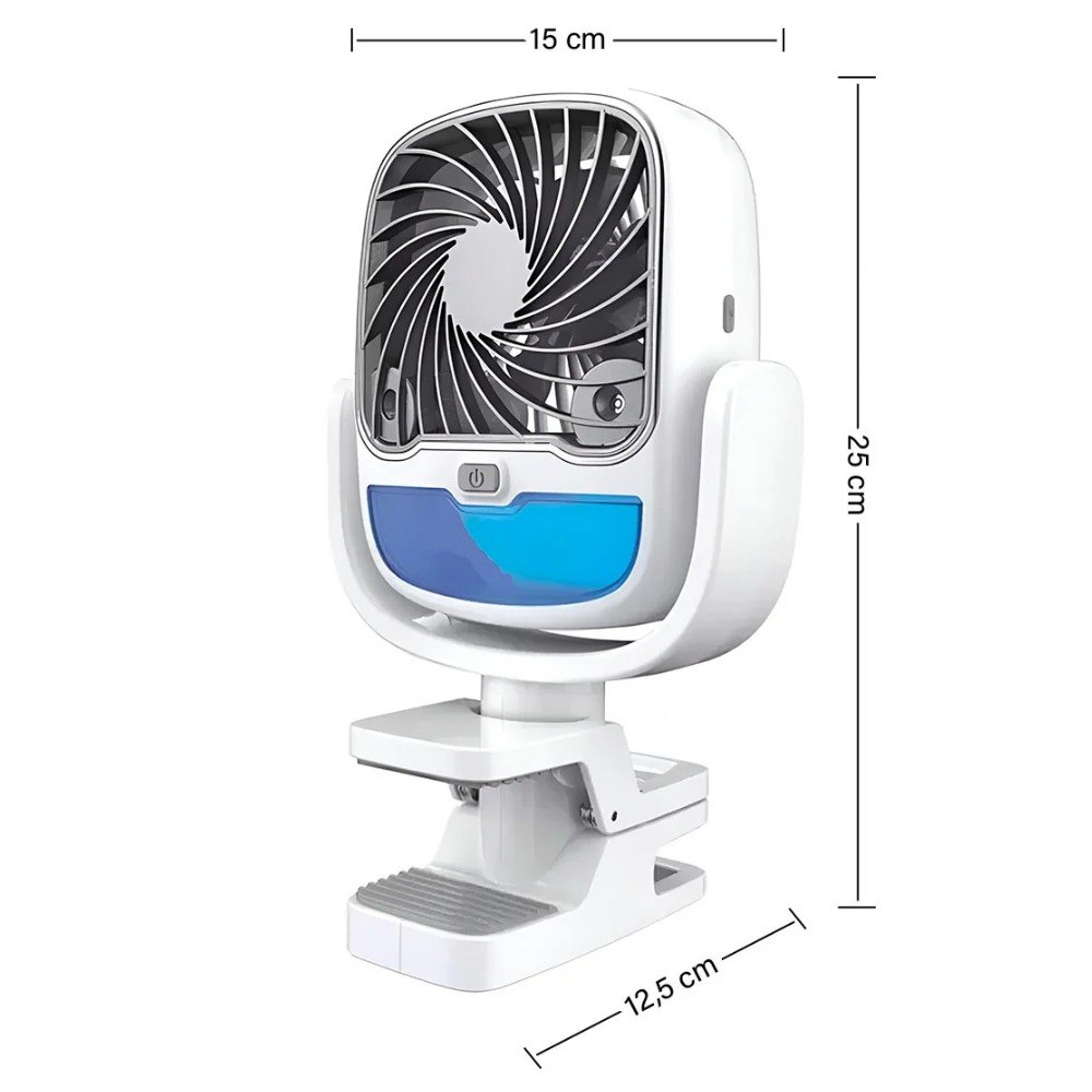 Ventilador De Mesa Gancho Clip Recargabl - Imagen 3