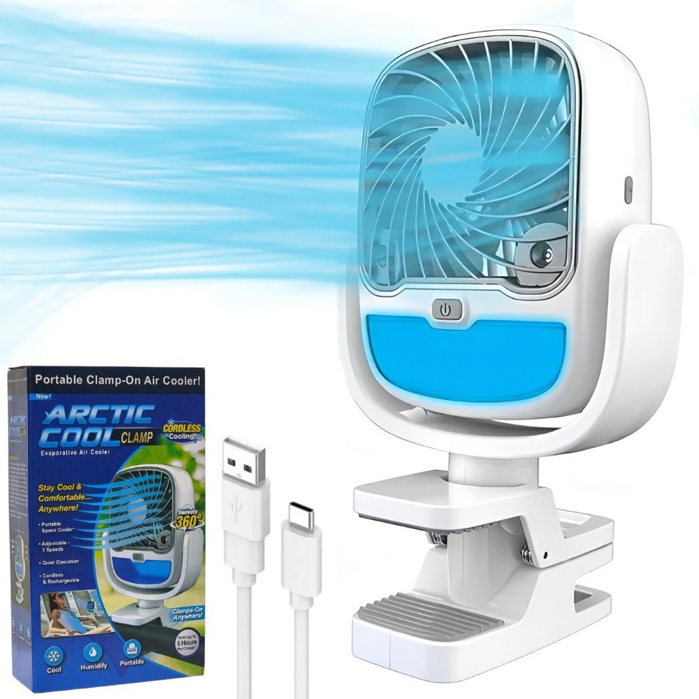 Ventilador De Mesa Gancho Clip Recargabl - Imagen 2