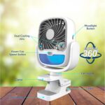 Ventilador De Mesa Gancho Clip Recargabl