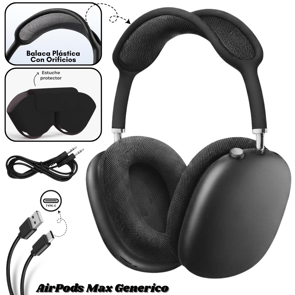 Audifono AirPods Max Generico Negro - Imagen 2