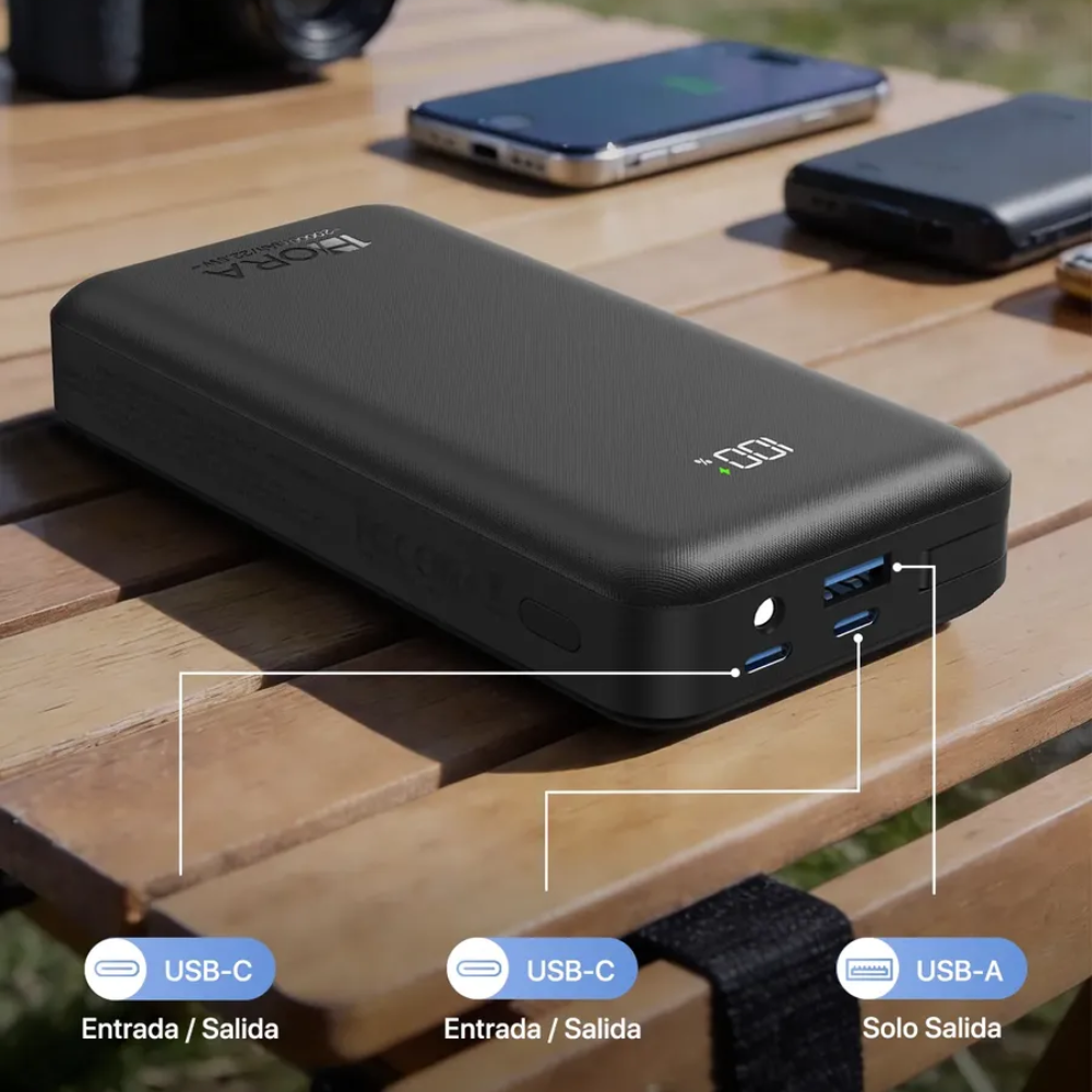 Power Bank Bateria 20000 Mah Bat201 - Imagen 1
