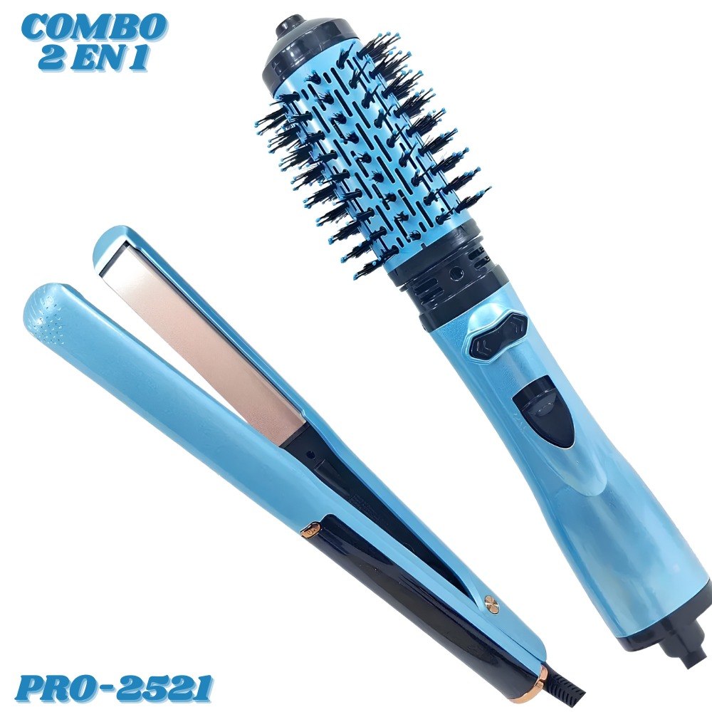 Combo Plancha Y Cepillo Secador Cabezal - Imagen 2
