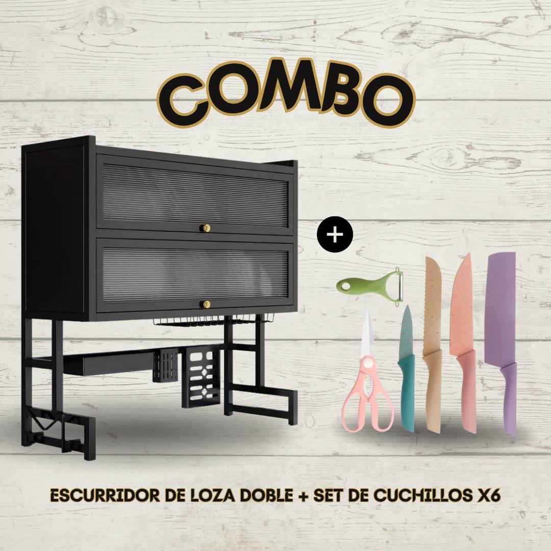Combo Escurridor de Loza + Cuchillos - Imagen 3