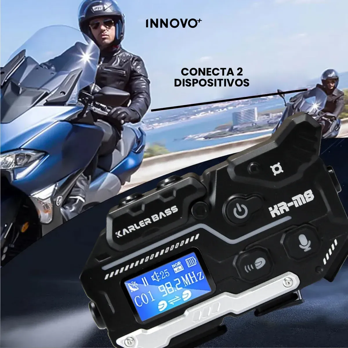INTERCOMUNICADOR PARA MOTO M8 TC - Imagen 1