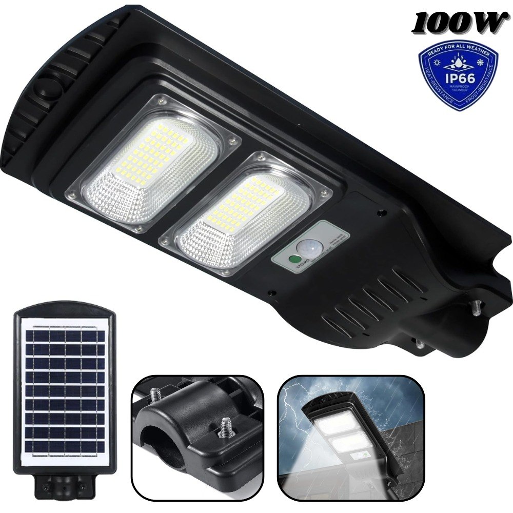 Lampara Solar Reflector Panel Solar 100W - Imagen 2