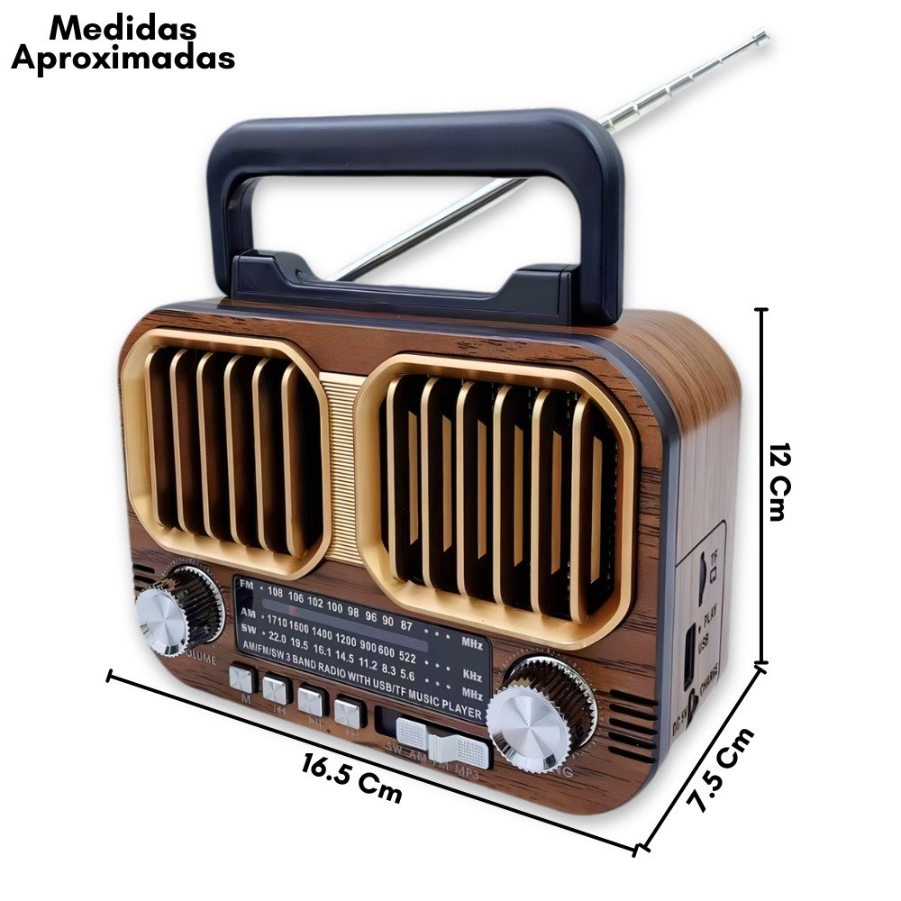 Radio Parlante Retro Vintage Fx-324bt - Imagen 2