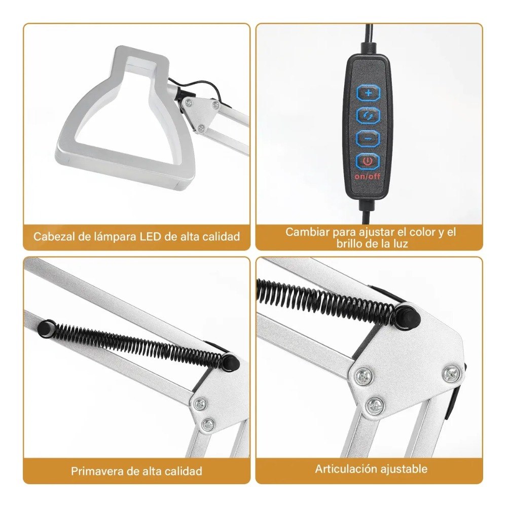 Lampara LED Escritorio Metalica AT-1003 - Imagen 5