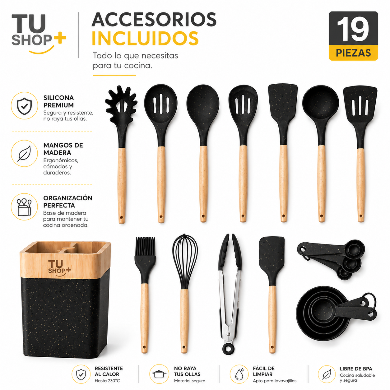 Juego De Utensilios De Cocina 19 PiezaS - Imagen 4