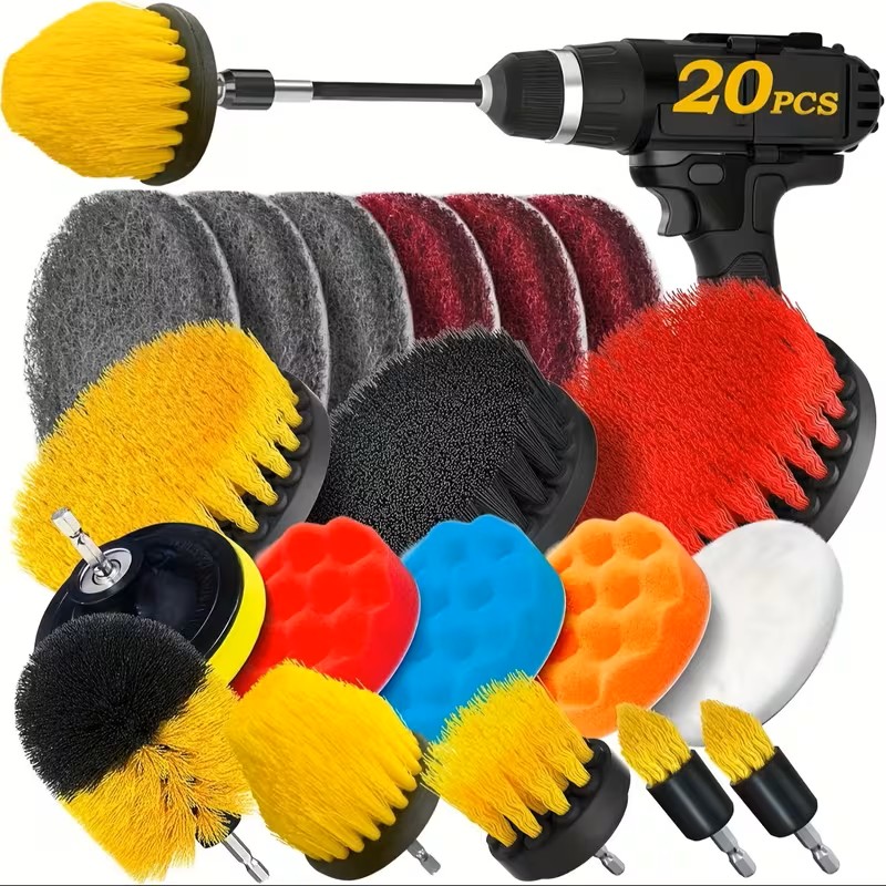 Set de Cepillos esponjas x20 de Taladro - Imagen 1