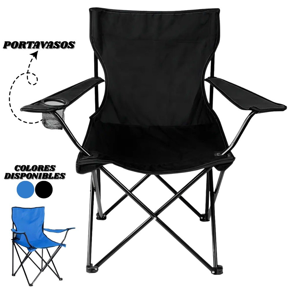 Silla Plegable Con Portavasos Camping - Imagen 4
