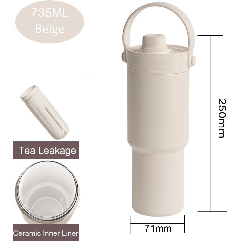 Termo Botella Portatil Cofee Cup 735ml - Imagen 6