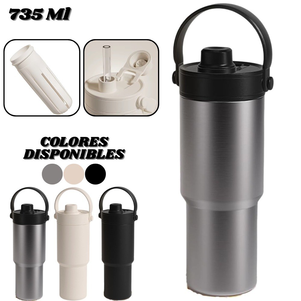 Termo Botella Portatil Cofee Cup 735ml - Imagen 3