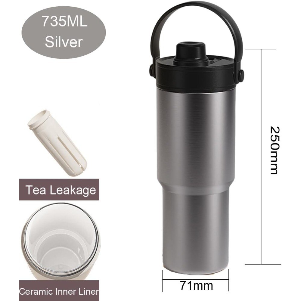 Termo Botella Portatil Cofee Cup 735ml - Imagen 1